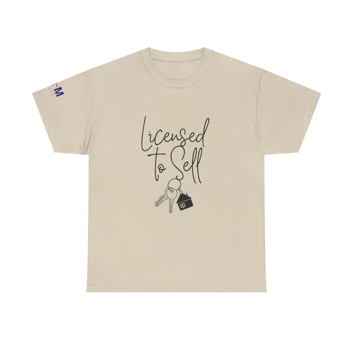 Licensed to Sell T-Shirt — Real Estate Agent Key & House Graphic