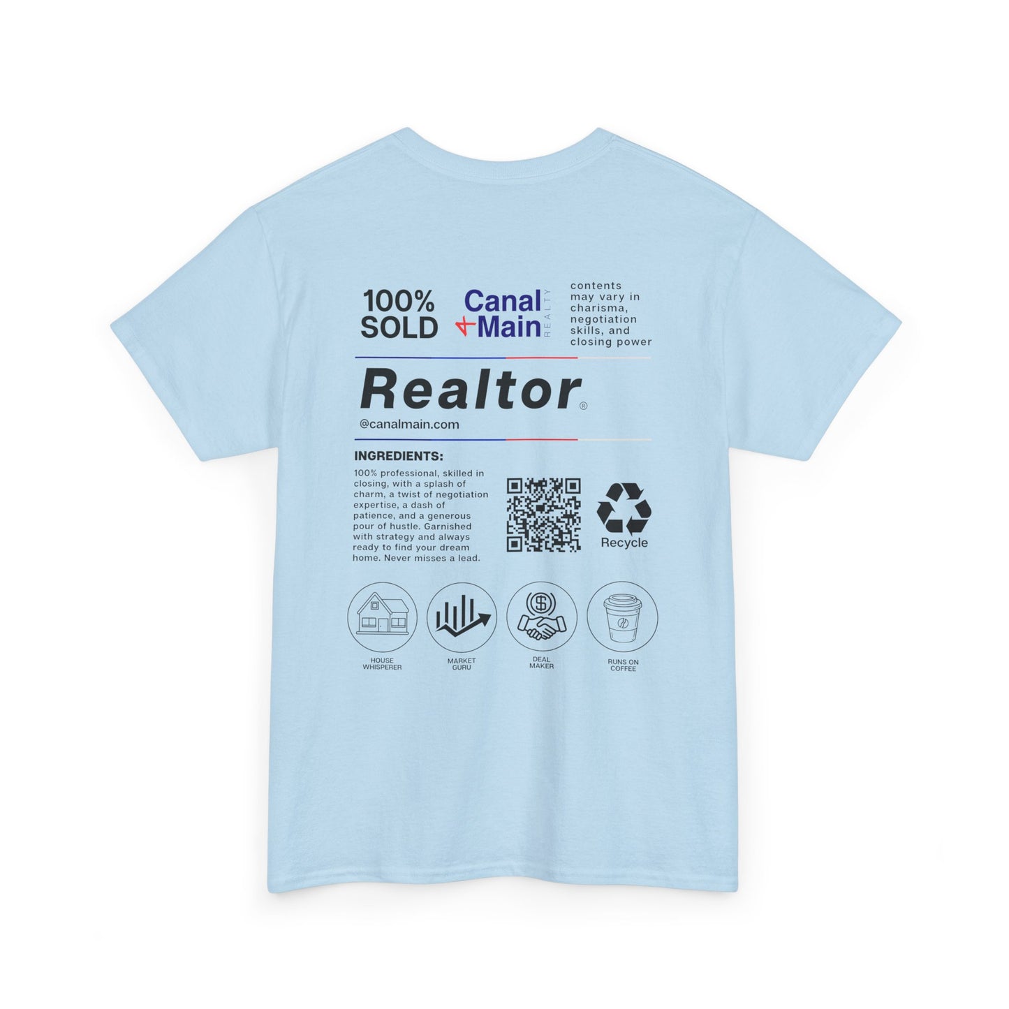 Realtor Branded Tee — Canal + Main Real Estate Graphic T-Shirt