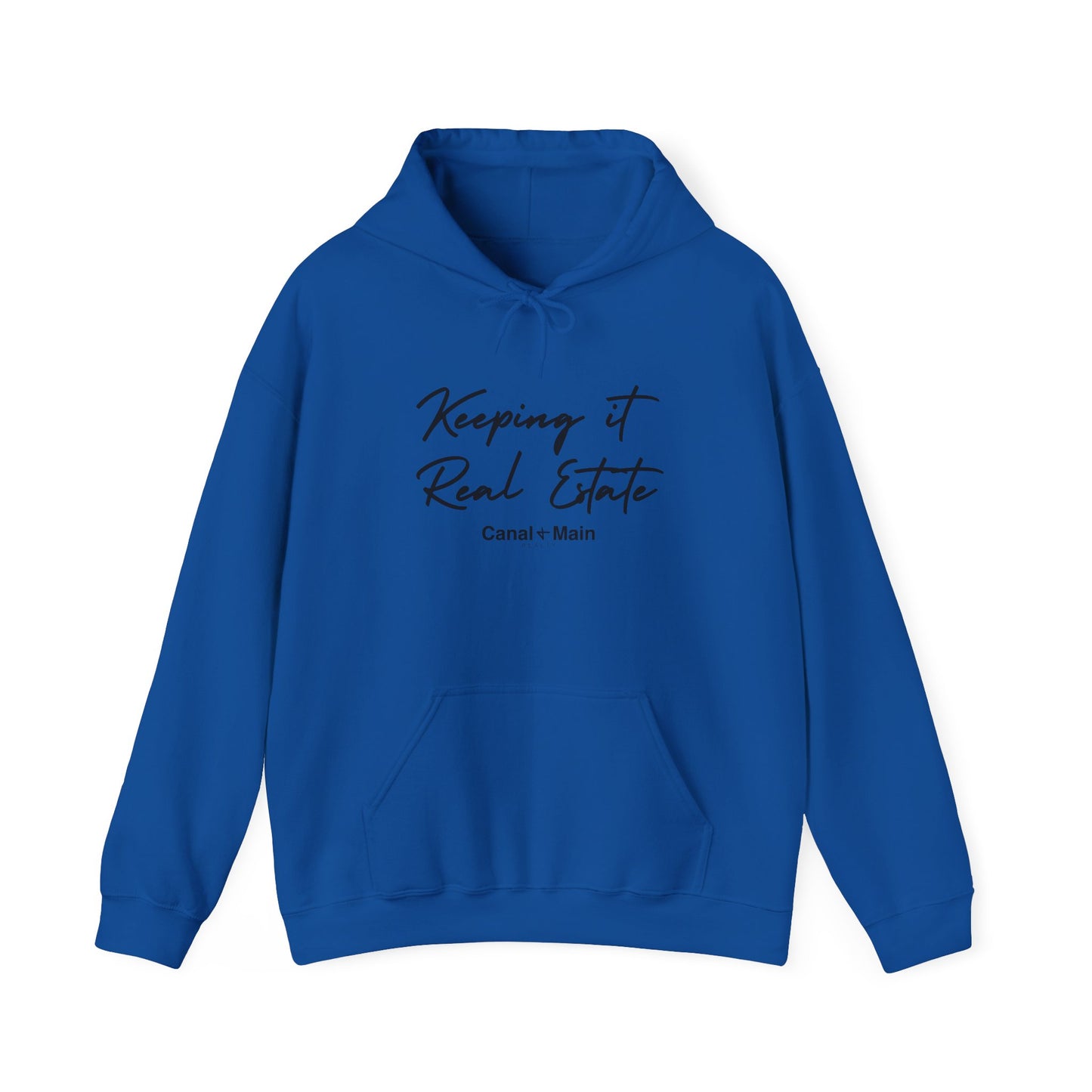 Hoodie — "Keeping it Real Estate" Script Logo Real Estate Agent Pullover