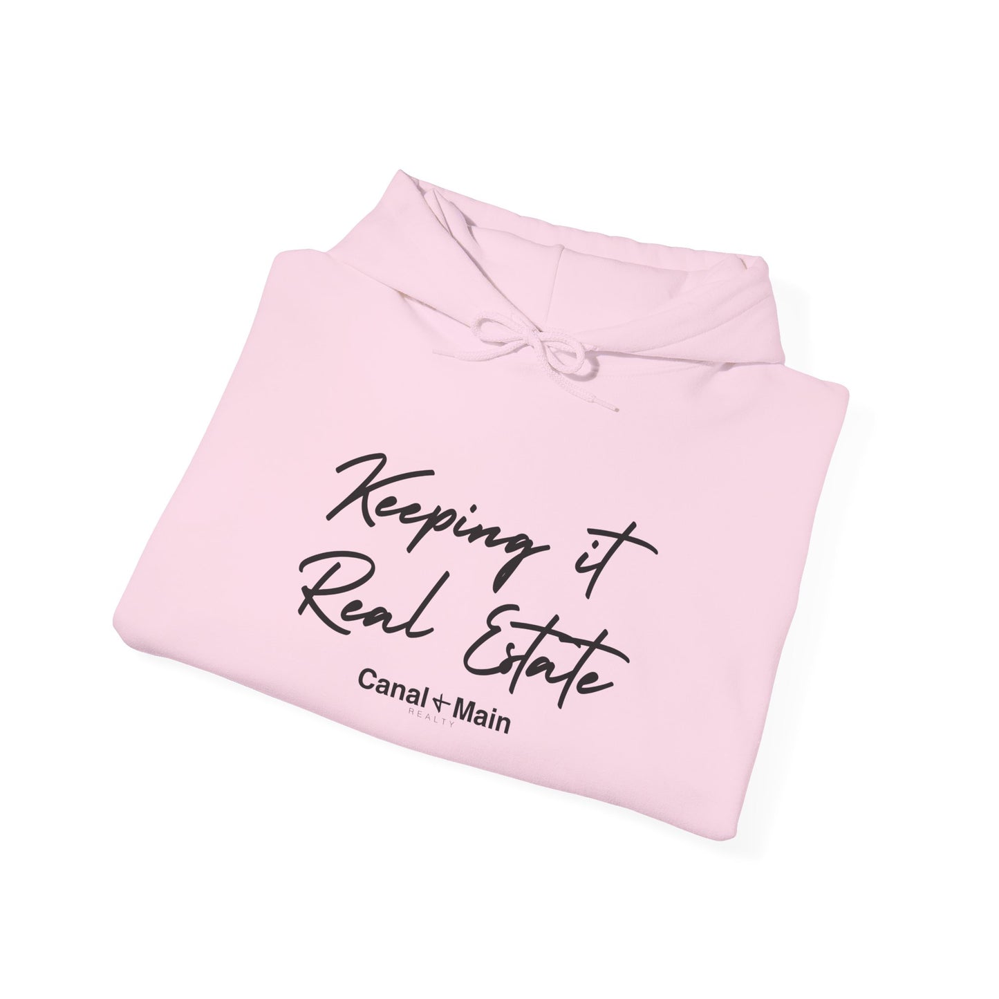 Hoodie — "Keeping it Real Estate" Script Logo Real Estate Agent Pullover