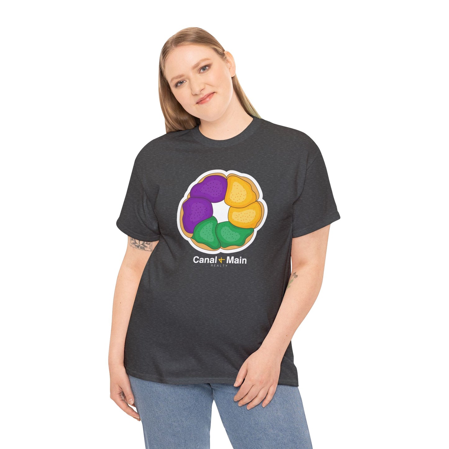 King Cake Tee — Mardi Gras Donut Design Shirt