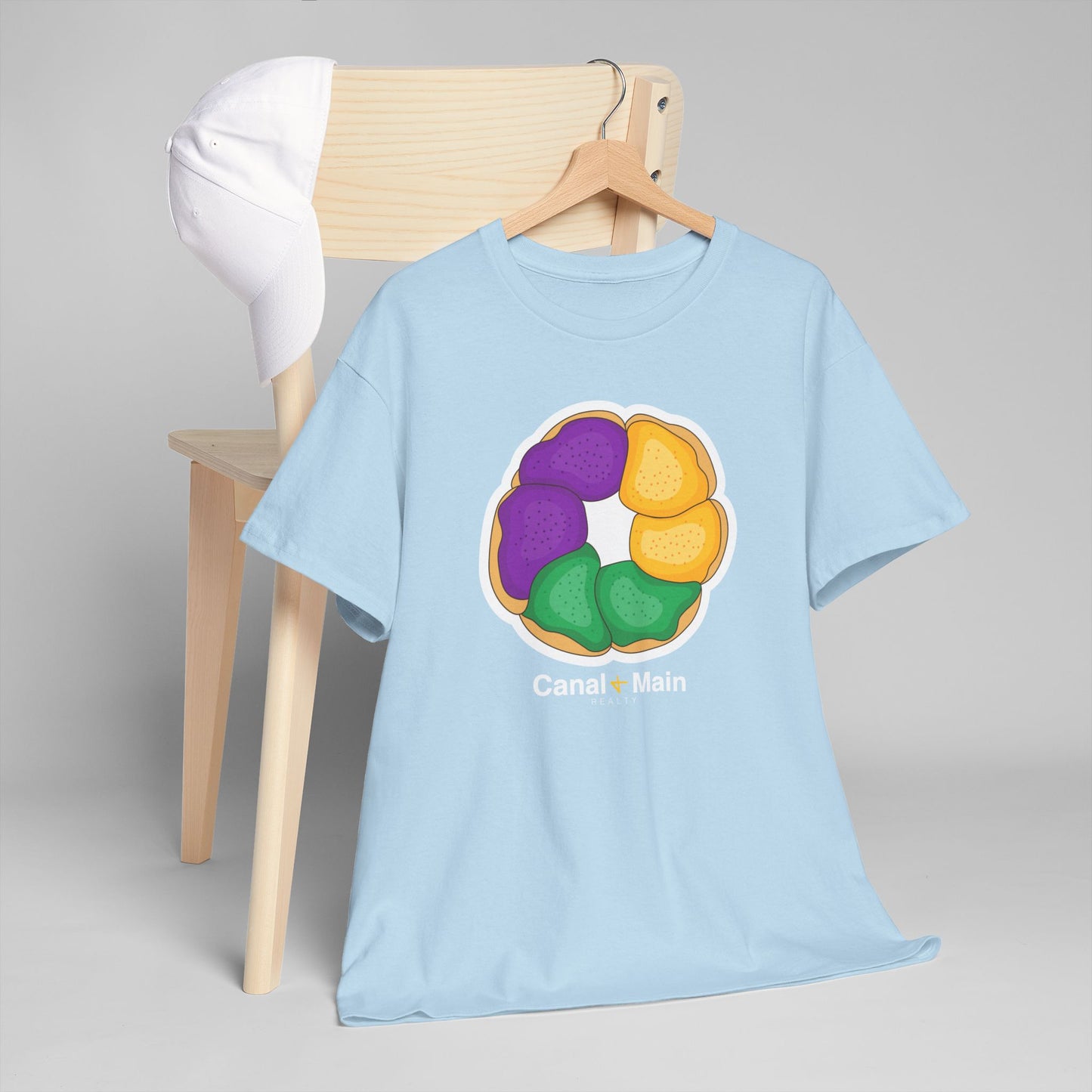 King Cake Tee — Mardi Gras Donut Design Shirt
