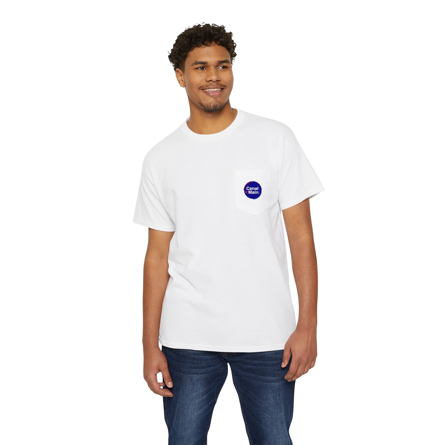 Pocket Tee — 'Circle Logo' Minimal Pocket T-Shirt