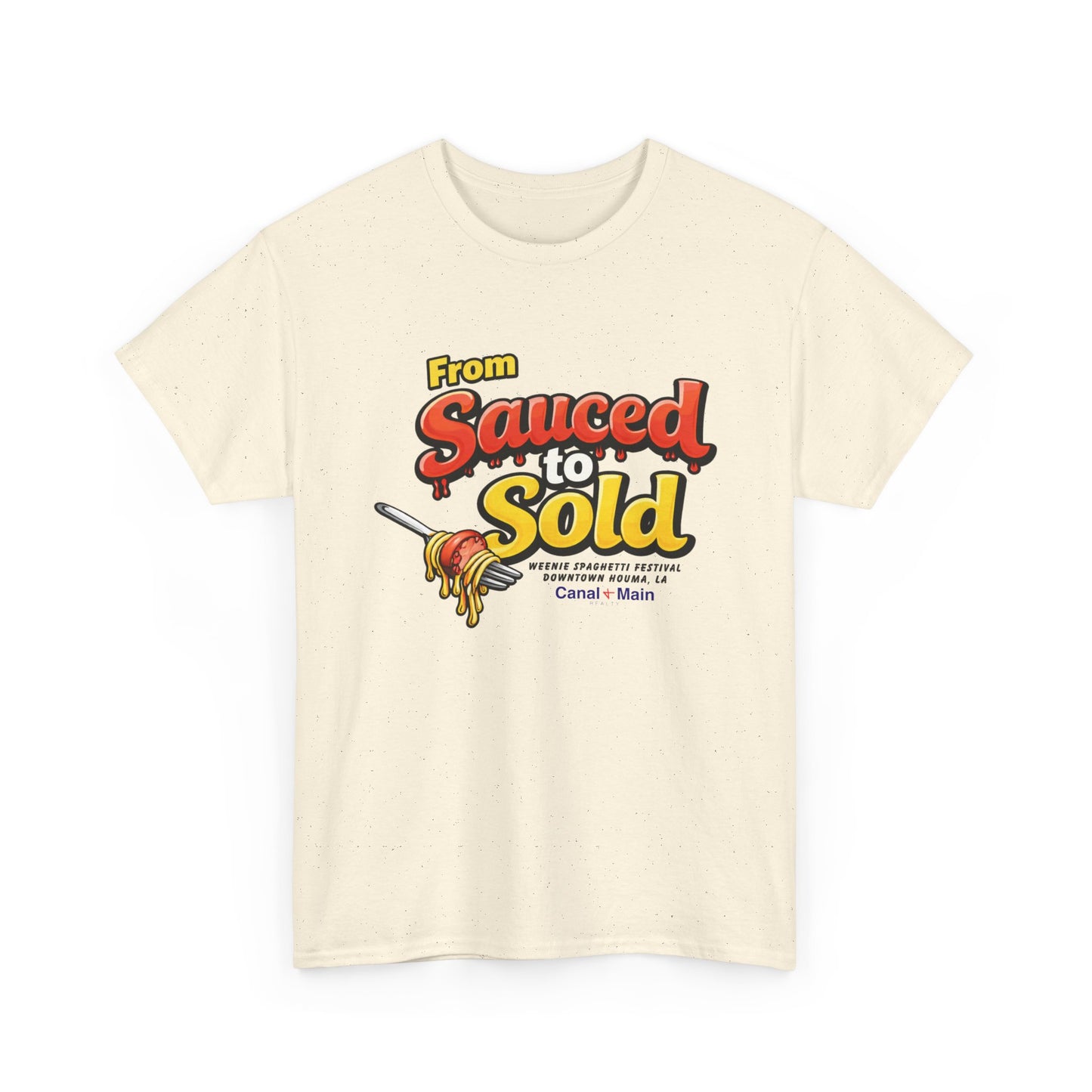From Sauced to Sold T-Shirt — Retro Pasta Spoon Graphic Tee