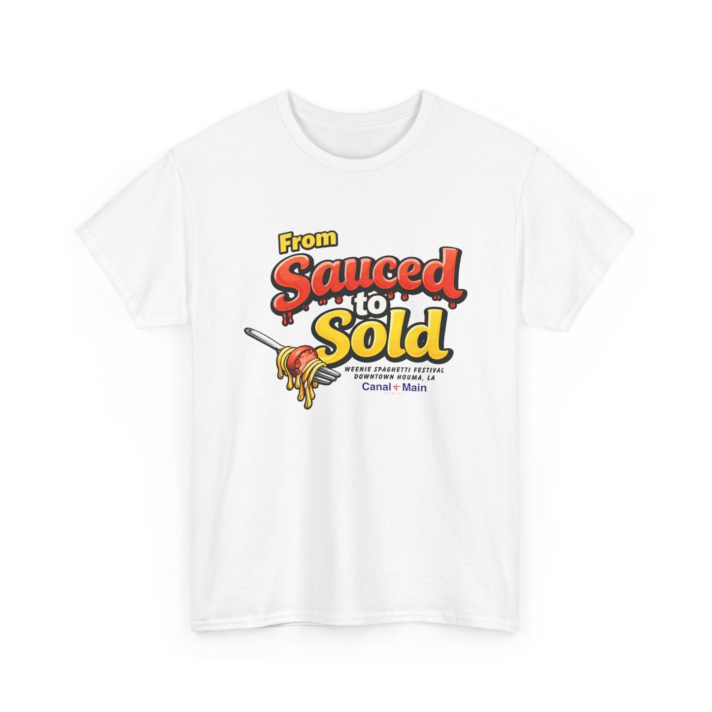From Sauced to Sold T-Shirt — Retro Pasta Spoon Graphic Tee