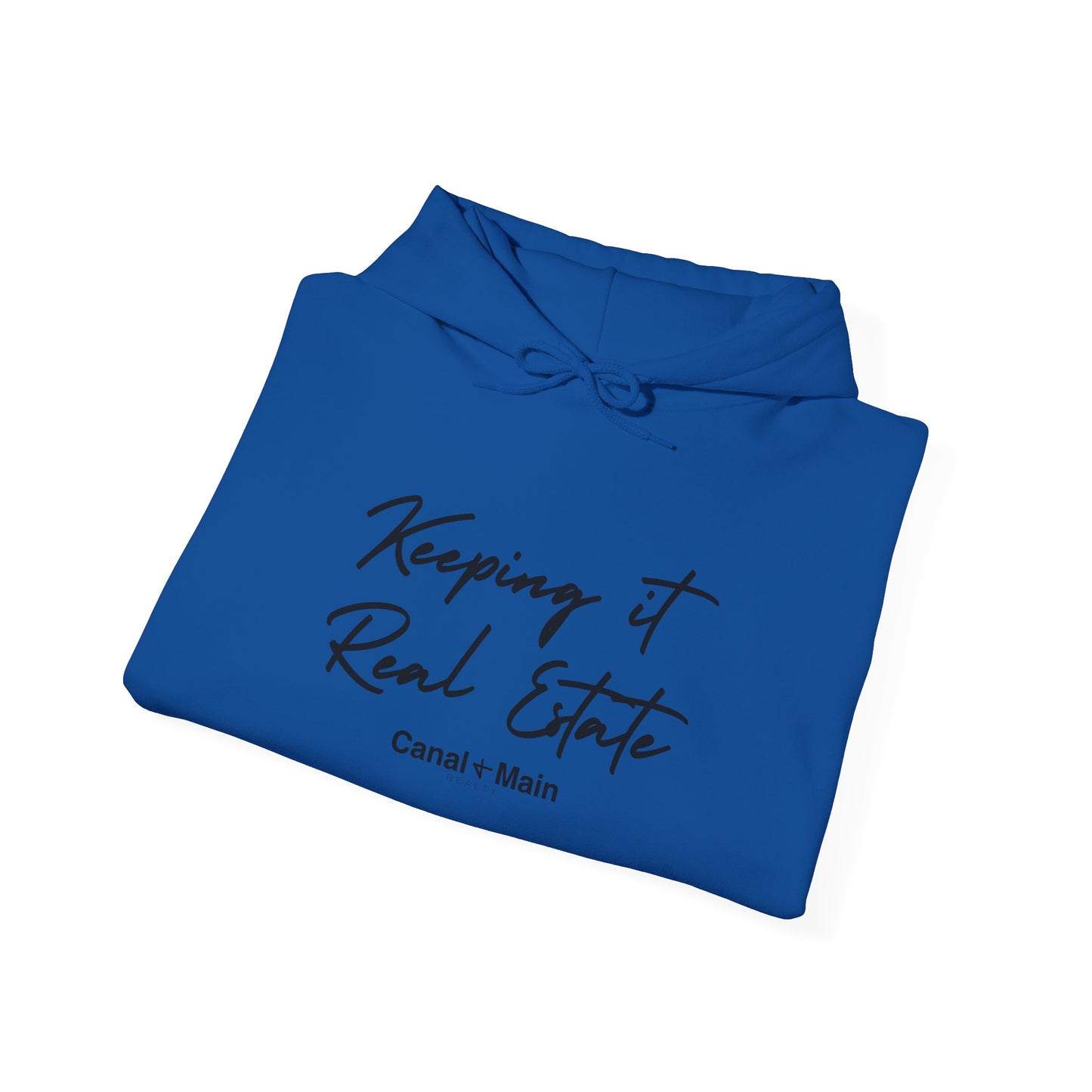 Hoodie — "Keeping it Real Estate" Script Logo Real Estate Agent Pullover