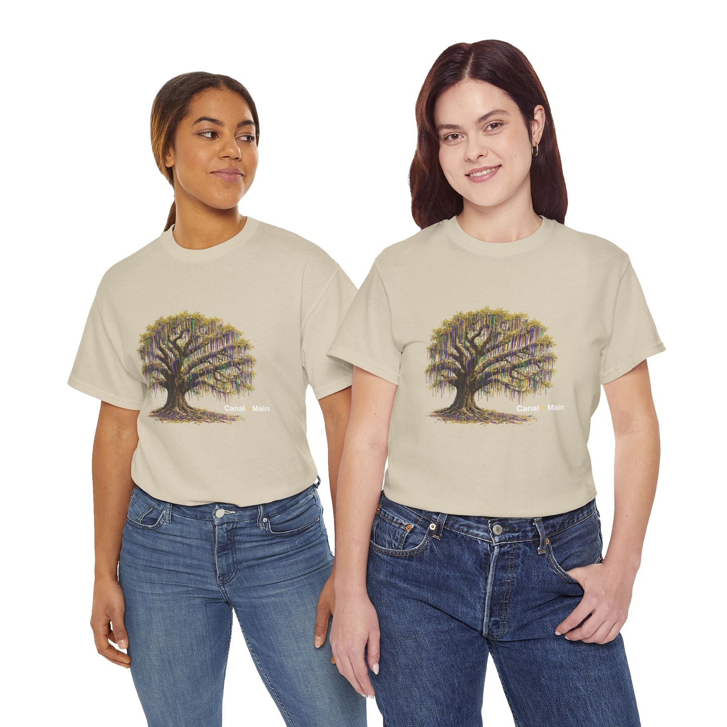 Carnival Oak Tree Canopy — Vintage Oak Tree Graphic Tee