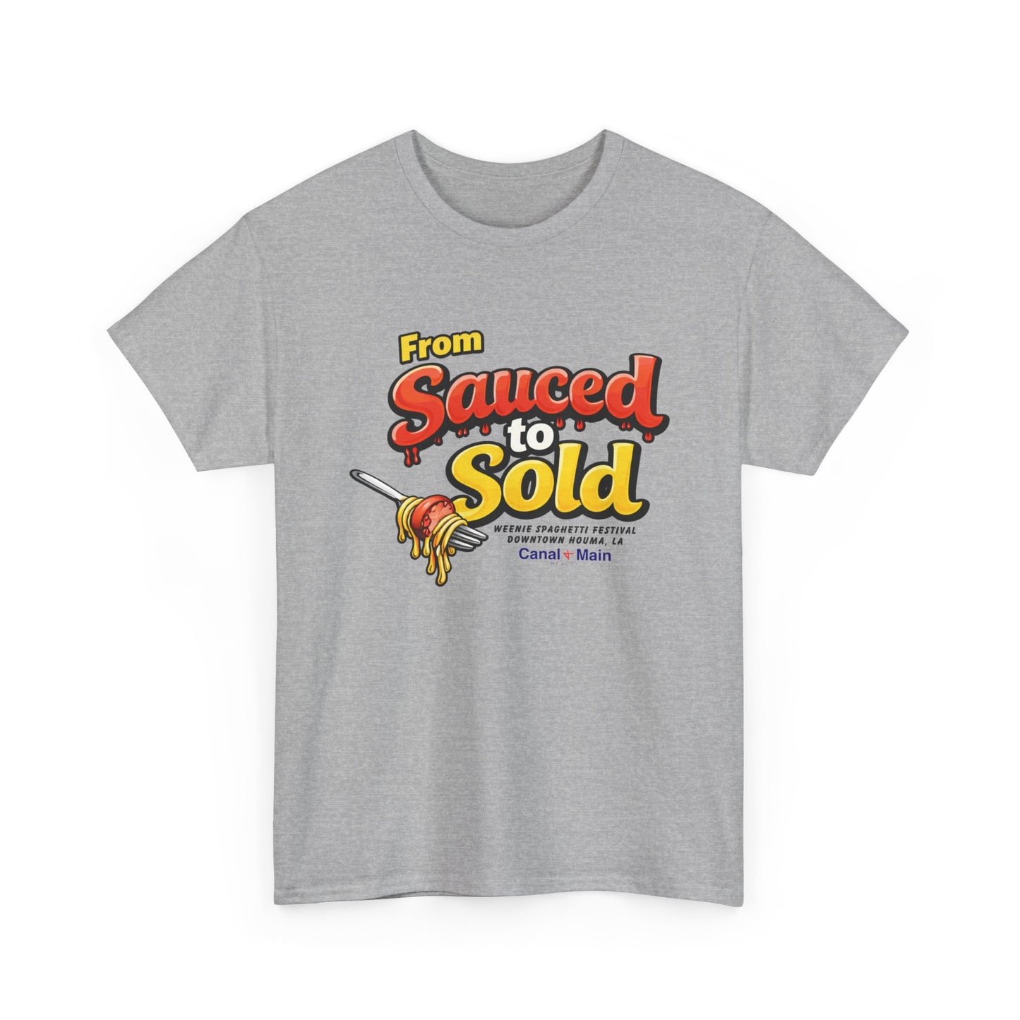 From Sauced to Sold T-Shirt — Retro Pasta Spoon Graphic Tee