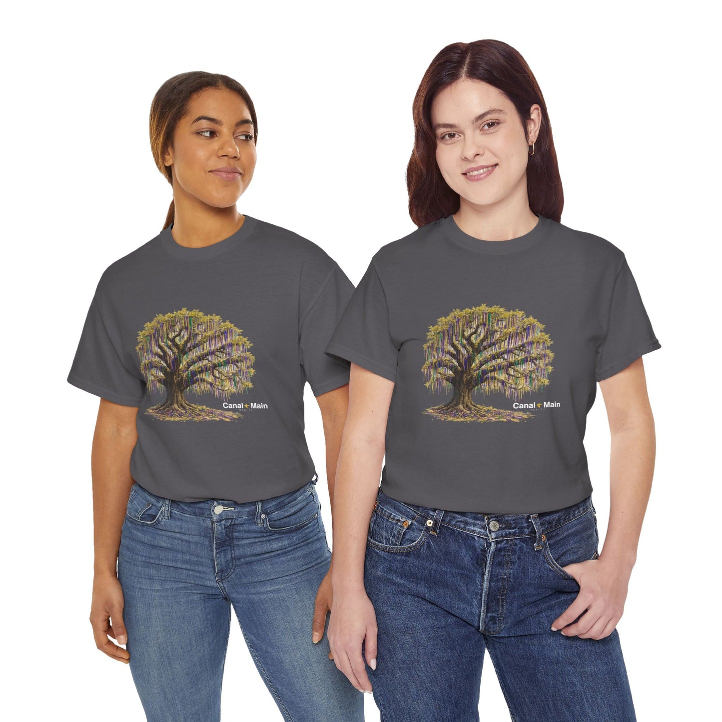Carnival Oak Tree Canopy — Vintage Oak Tree Graphic Tee