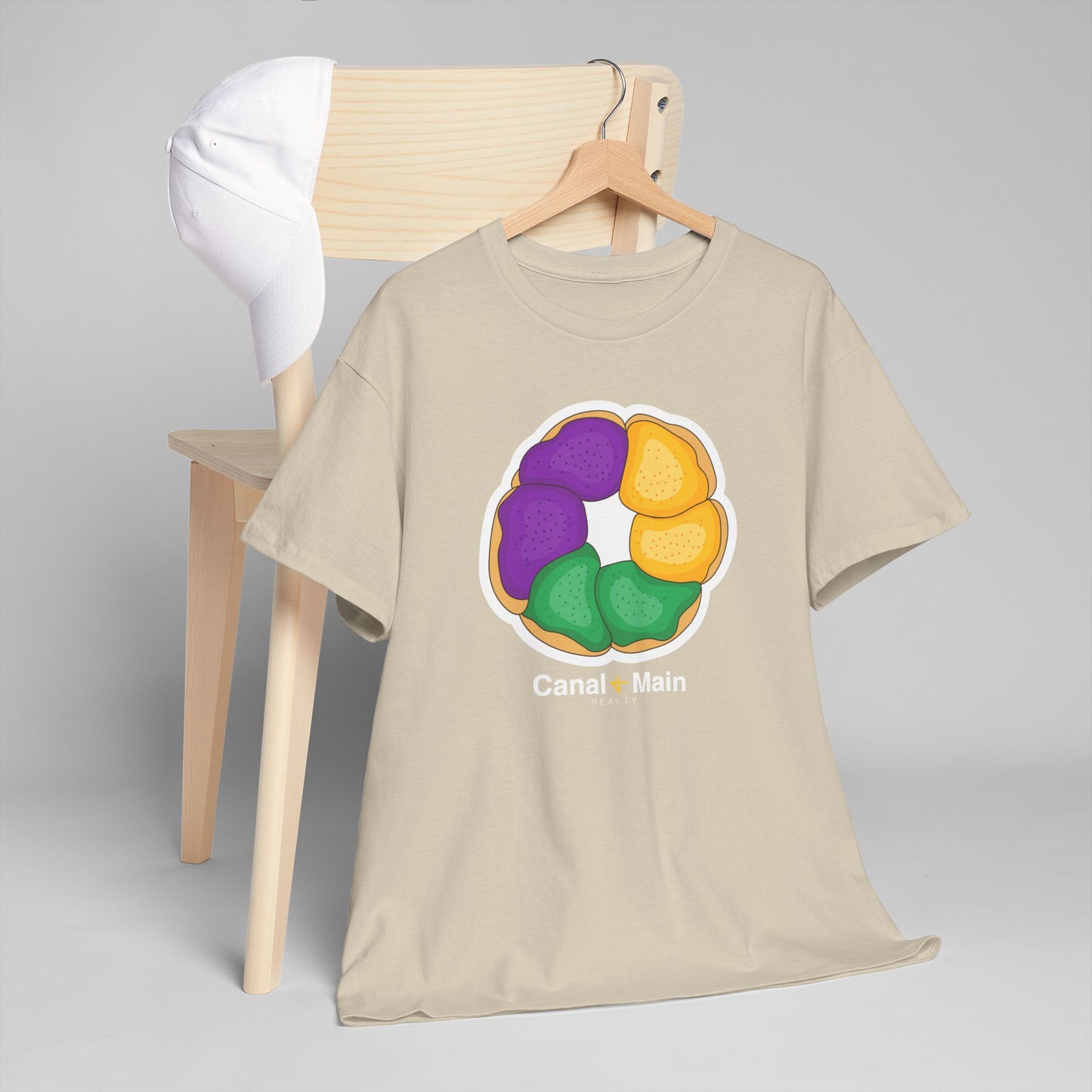 King Cake Tee — Mardi Gras Donut Design Shirt
