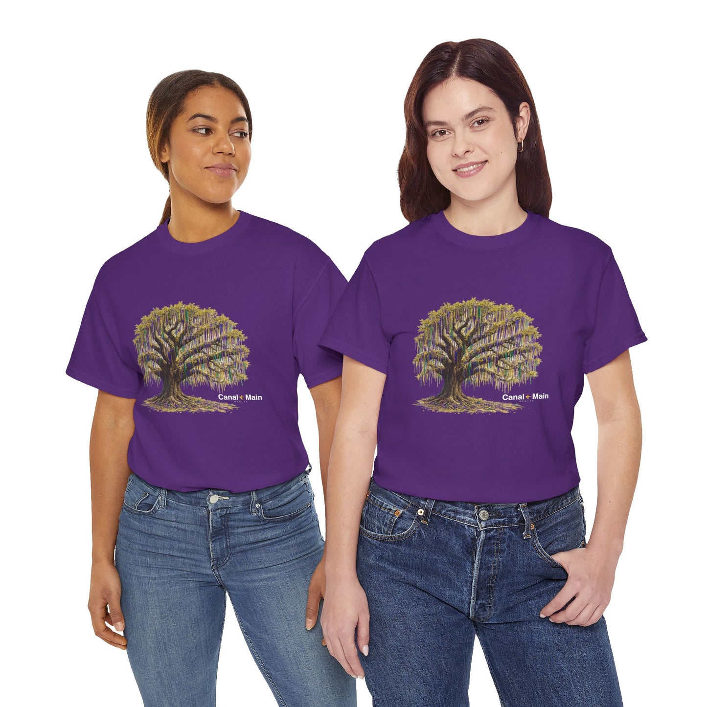 Carnival Oak Tree Canopy — Vintage Oak Tree Graphic Tee