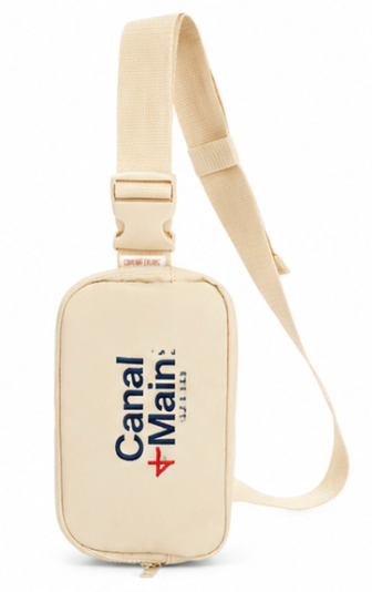 Explorer Sling Bag — Embroidered 'Canal & Main' Travel Chest Pack