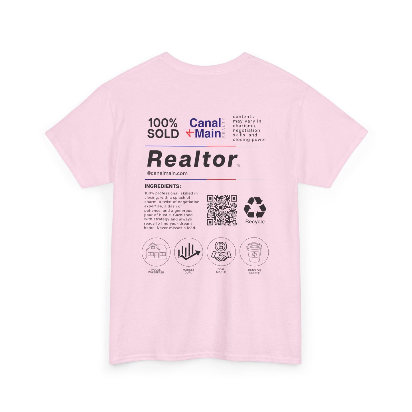 Realtor Branded Tee — Canal + Main Real Estate Graphic T-Shirt