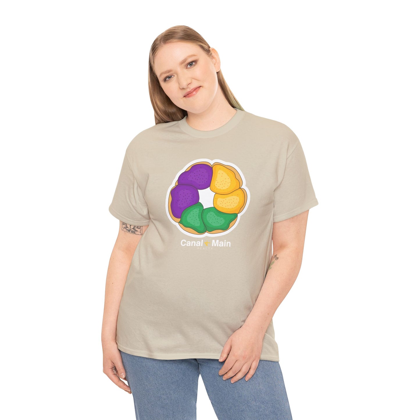 King Cake Tee — Mardi Gras Donut Design Shirt