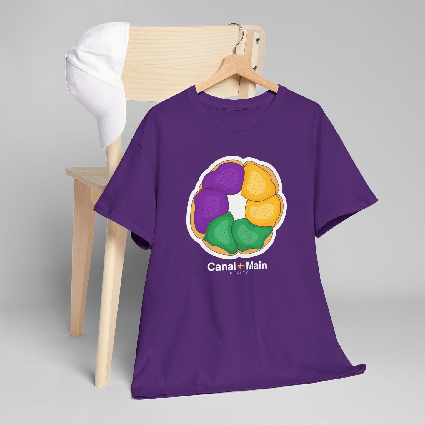King Cake Tee — Mardi Gras Donut Design Shirt