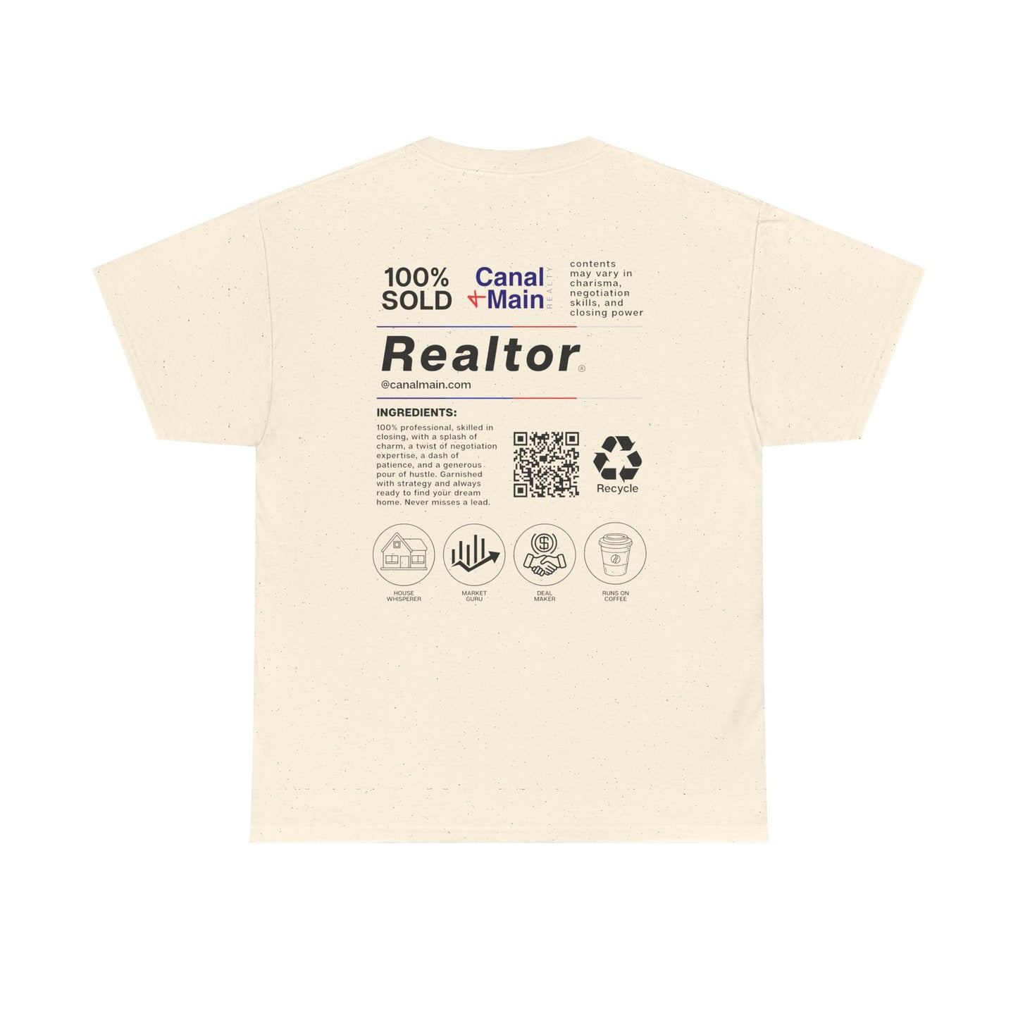 Realtor Branded Tee — Canal + Main Real Estate Graphic T-Shirt
