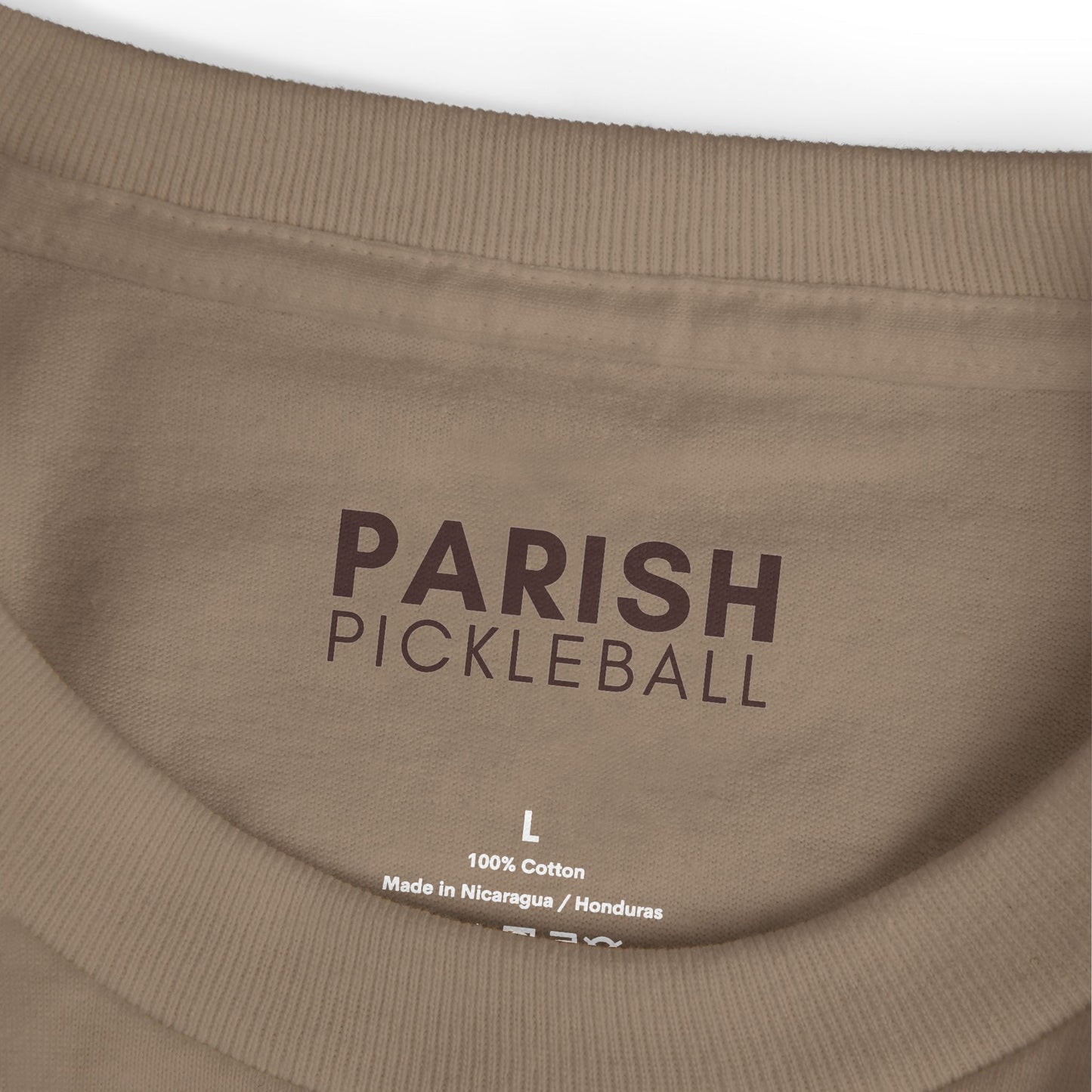 Parish Pickleball Logo Tee — Garment-Dyed Cotton Shirt