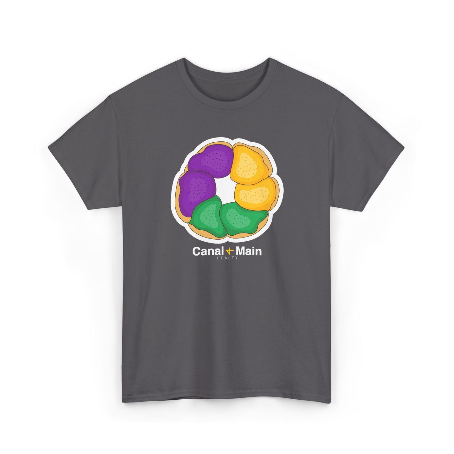 King Cake Tee — Mardi Gras Donut Design Shirt