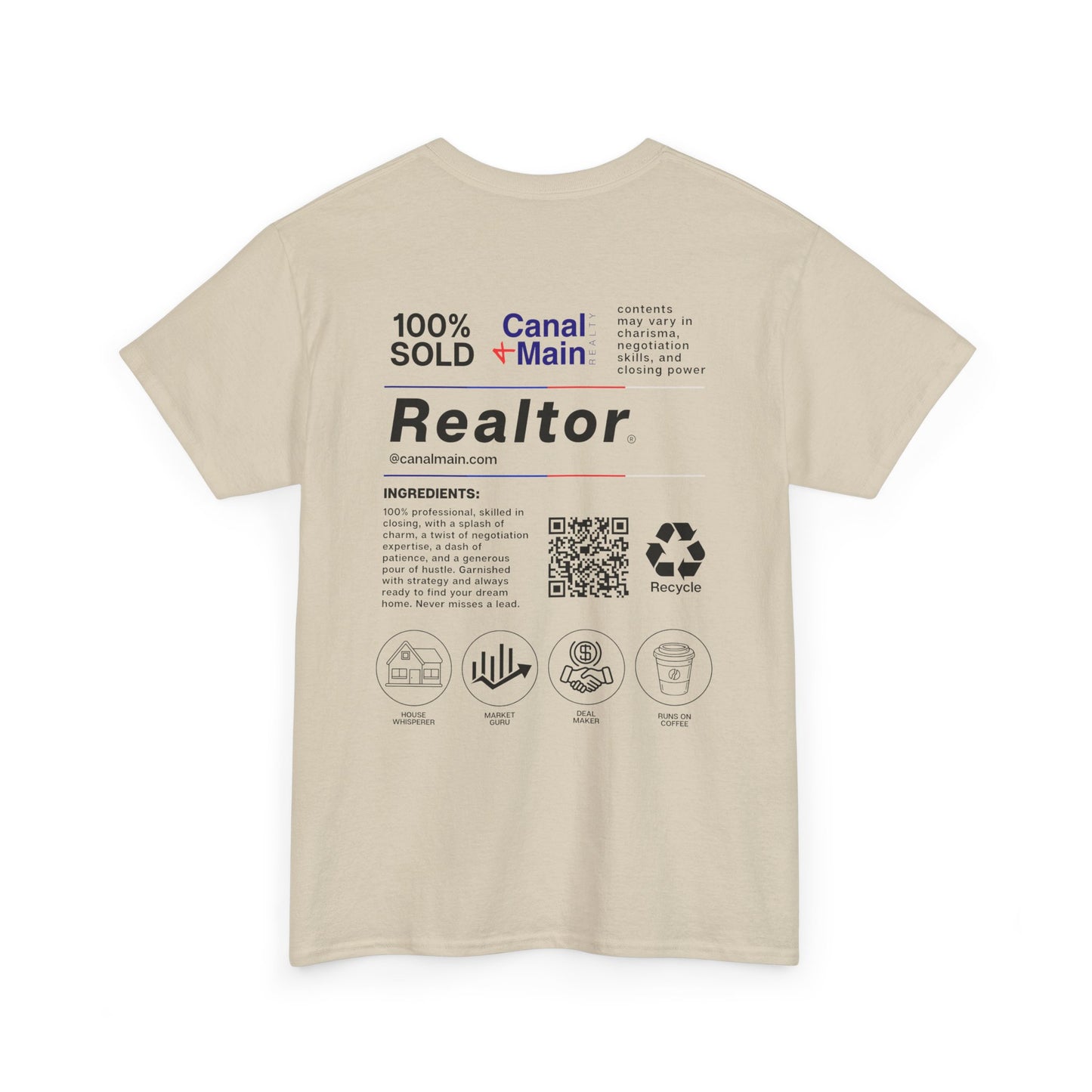 Realtor Branded Tee — Canal + Main Real Estate Graphic T-Shirt