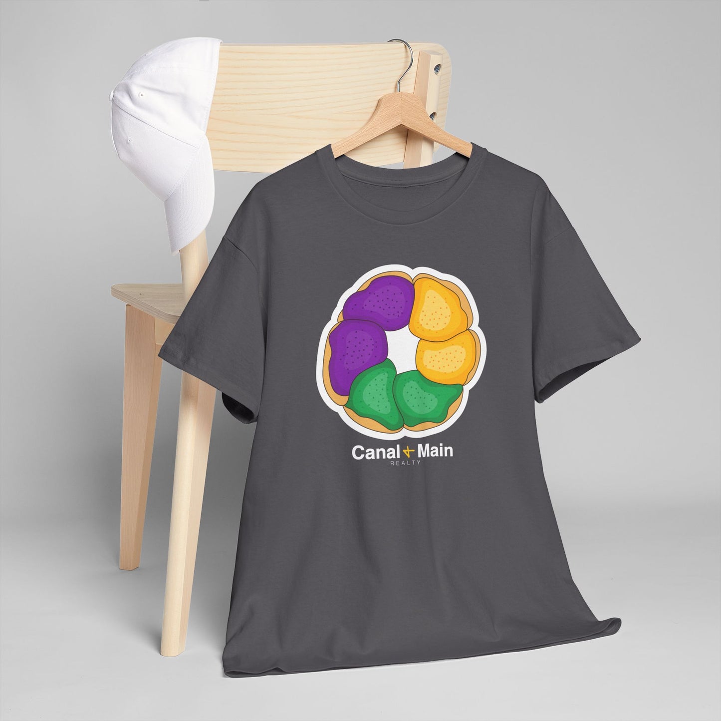 King Cake Tee — Mardi Gras Donut Design Shirt