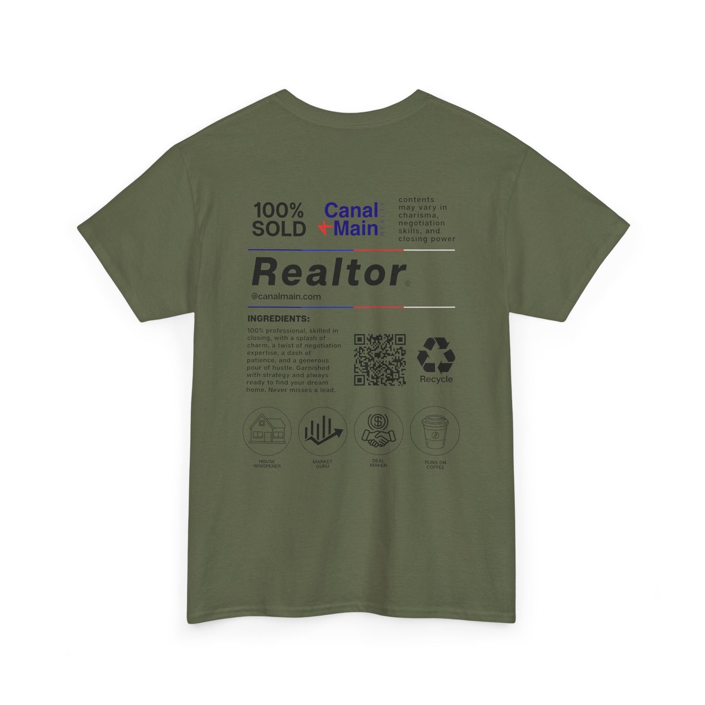 Realtor Branded Tee — Canal + Main Real Estate Graphic T-Shirt