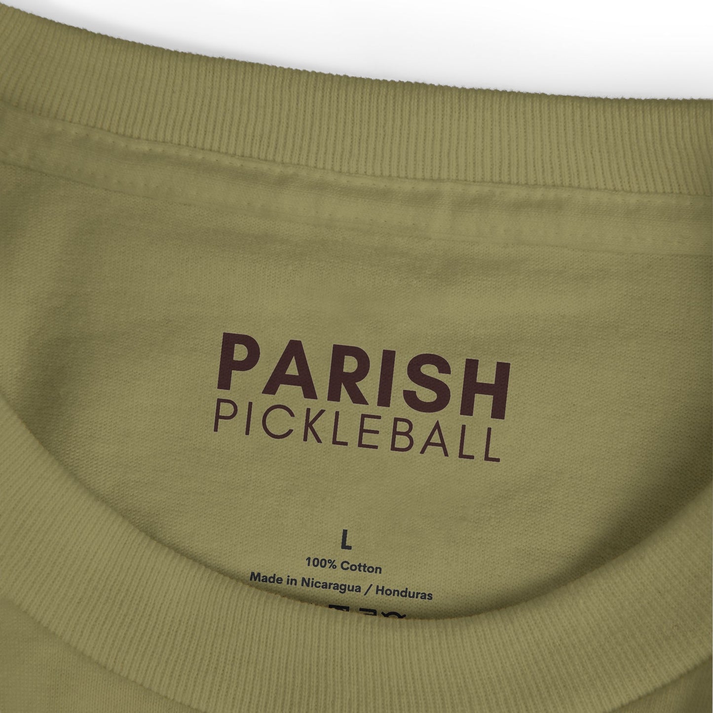 Parish Pickleball Logo Tee — Garment-Dyed Cotton Shirt