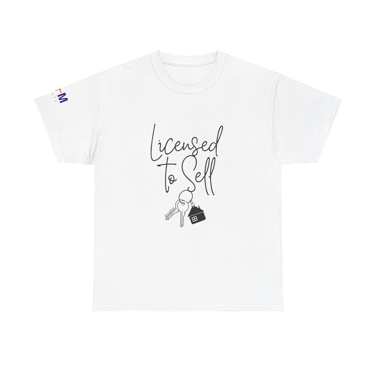 Licensed to Sell T-Shirt — Real Estate Agent Key & House Graphic