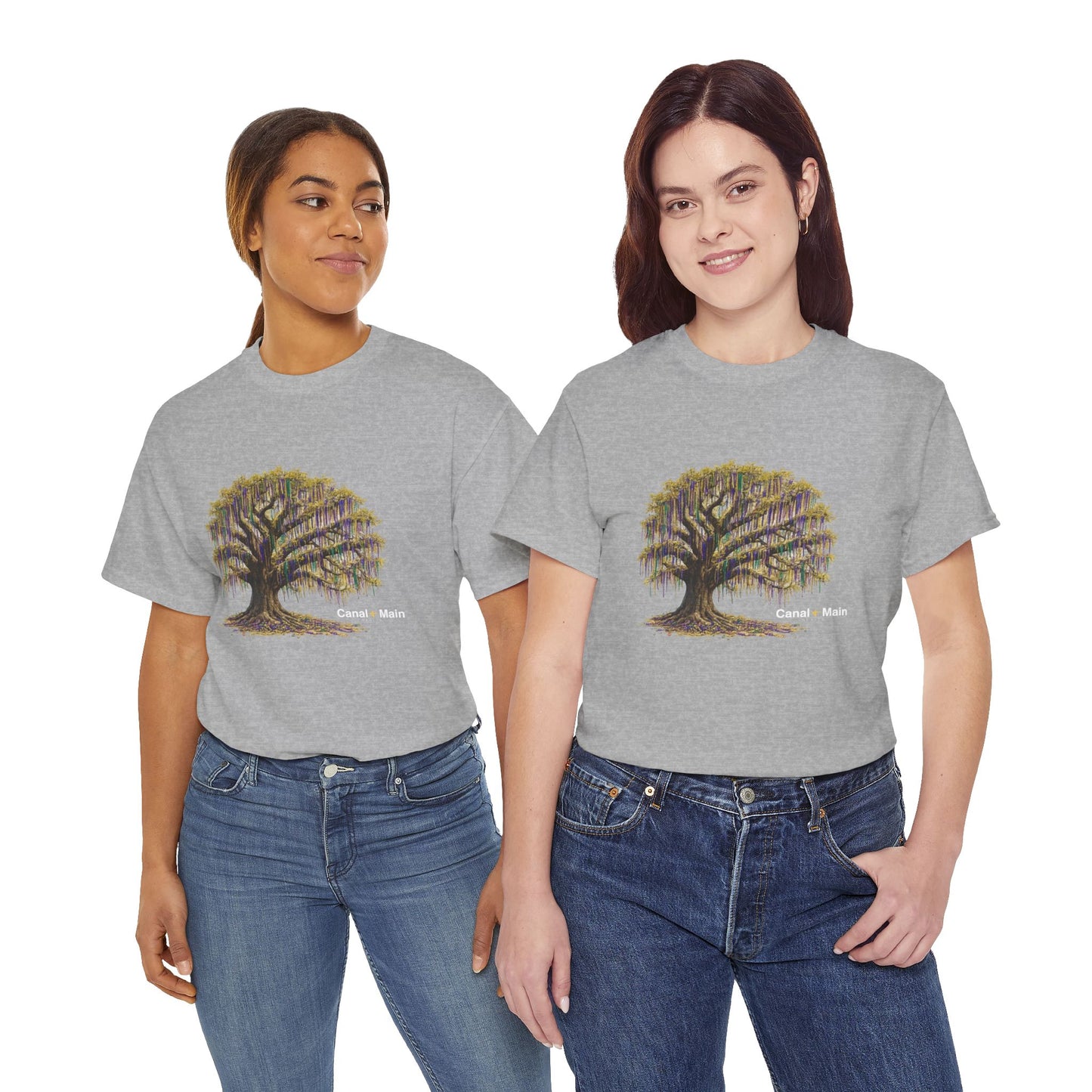 Carnival Oak Tree Canopy — Vintage Oak Tree Graphic Tee