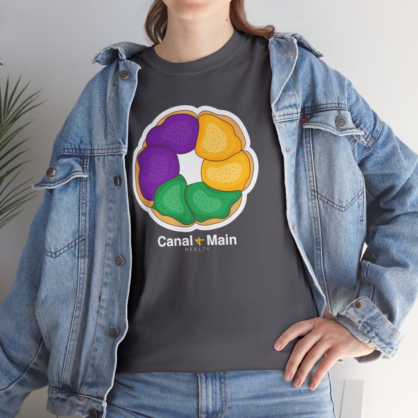 King Cake Tee — Mardi Gras Donut Design Shirt