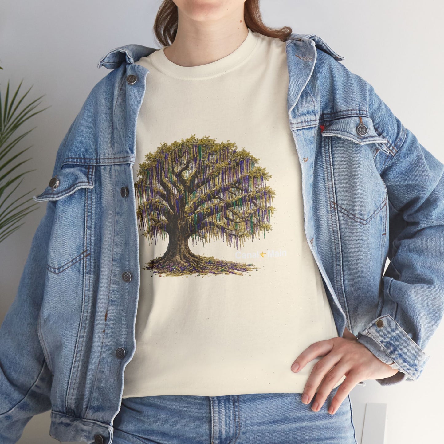 Carnival Oak Tree Canopy — Vintage Oak Tree Graphic Tee