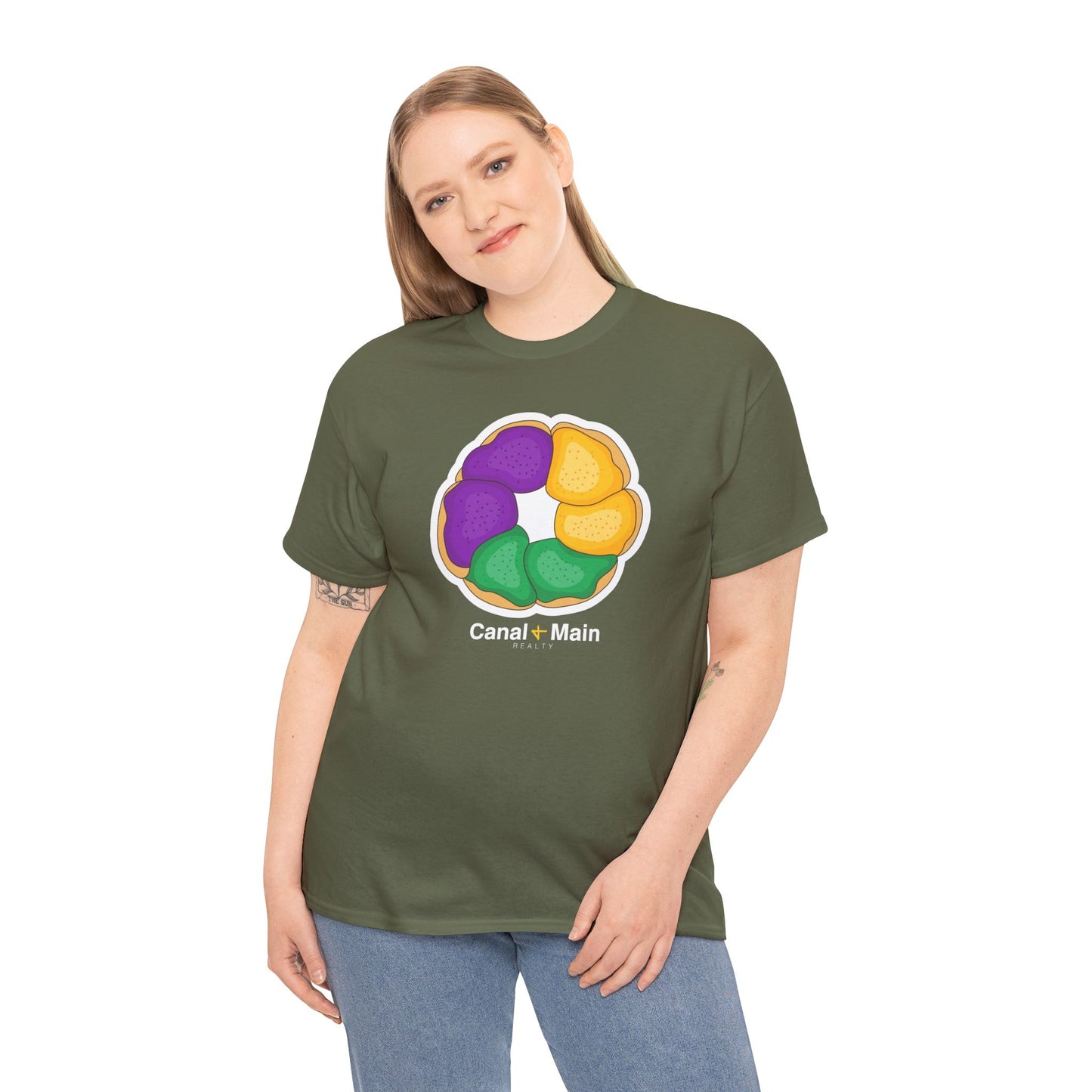 King Cake Tee — Mardi Gras Donut Design Shirt