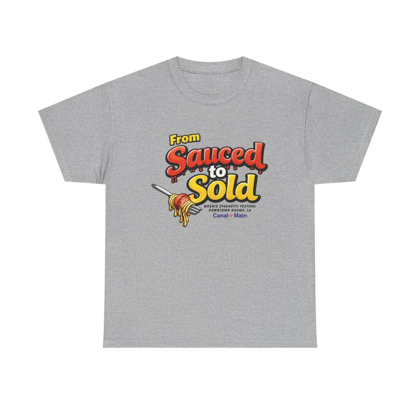 From Sauced to Sold T-Shirt — Retro Pasta Spoon Graphic Tee