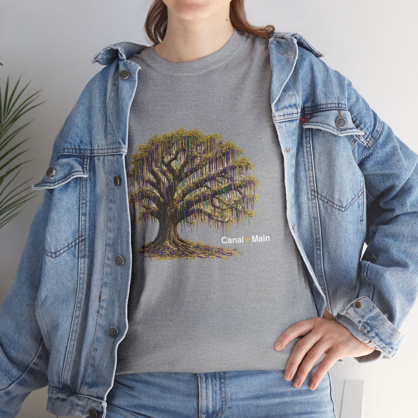 Carnival Oak Tree Canopy — Vintage Oak Tree Graphic Tee